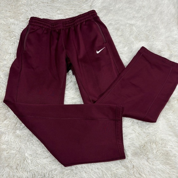 Nike Women's Therma Training Pants Burgundy/White Dri-Fit (867372-669) Size M - Picture 2 of 13